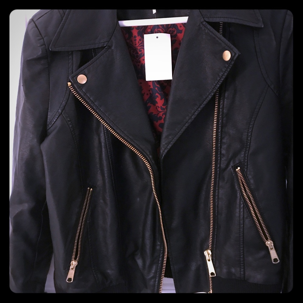 free people soft leather jacket NWT